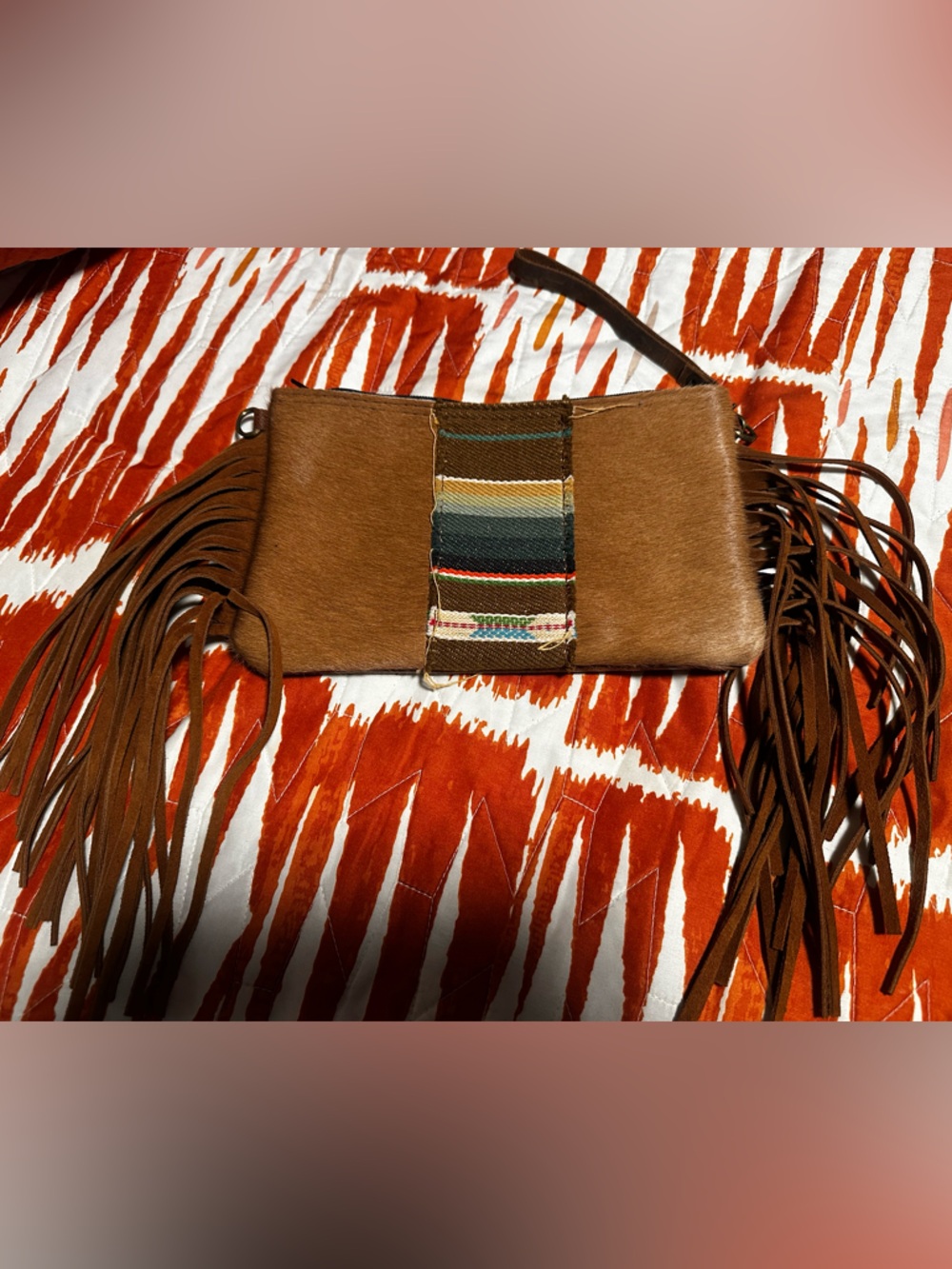 Serape Style/ Cowhide Leather Wrislet